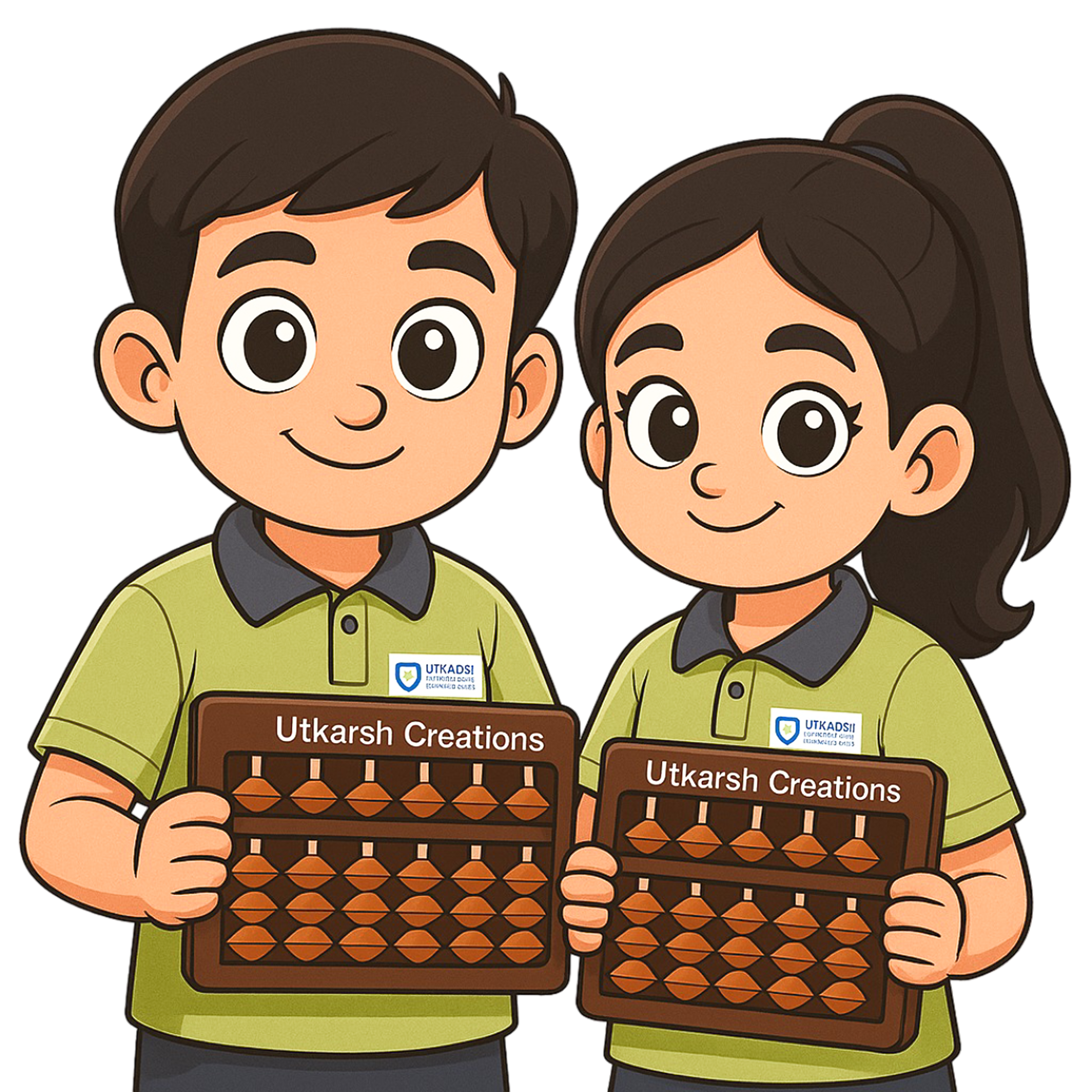 Child learning abacus